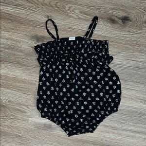 Old Navy Black and White Baby Romper